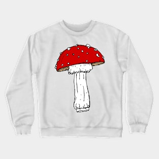 amanita muscaria red cap mushroom Crewneck Sweatshirt